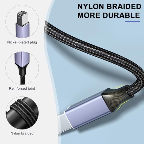 Verilux® 2 in 1 USB Printer Cable, 6.6FT/2M Dual USB A Male to USB B 2.0 Scanner Cable, 480 Mbps Data Transfer Computers for Gold Plated Printer Cable for HP, Canon, Dell, Epson, Lexmark Verilux® 2 in 1 USB Printer Cable, 6.6FT/2M Dual USB A Male to USB B 2.0 Scanner Cable, 480 Mbps Data Transfer Computers for Gold Plated Printer Cable for HP, Canon, Dell, Epson, Lexmark